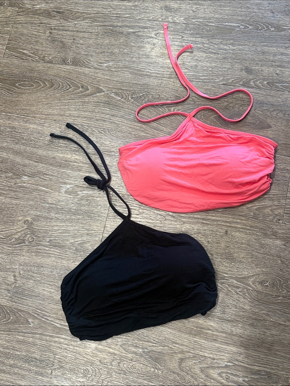 Klassy Network Halter Crop Top — Black & Pink